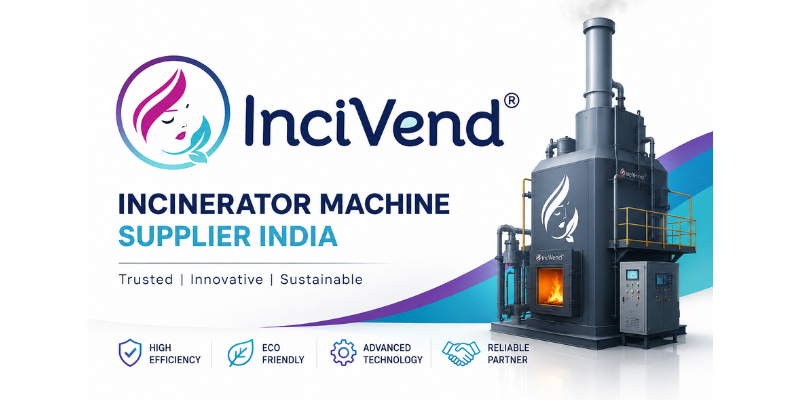 Advanced incinerator machine by Incivend for efficient industrial and biomedical waste disposal in India