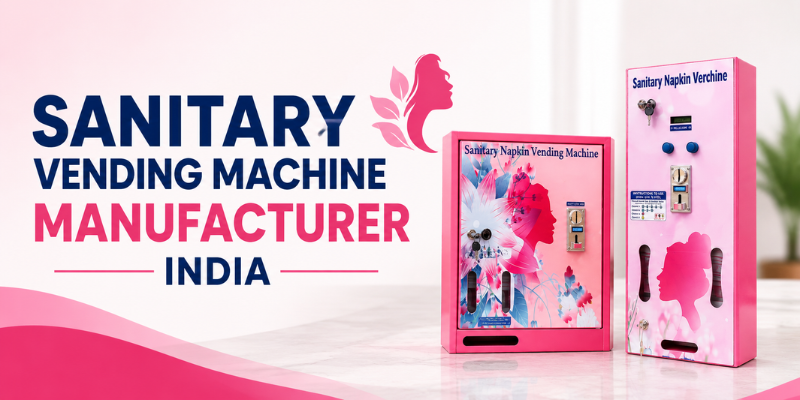 Sanitary Vending Machine Manufacturer India featuring sanitary napkin vending machines.