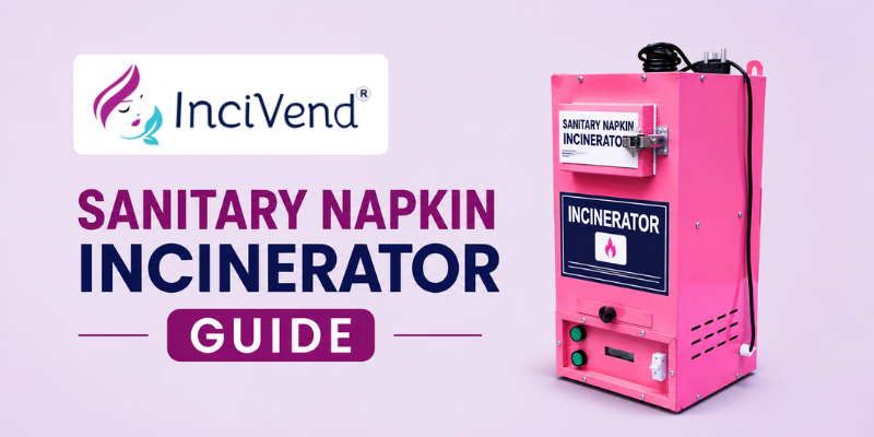 Sanitary Napkin Incinerator Guide featuring Incivend sanitary waste disposal machine