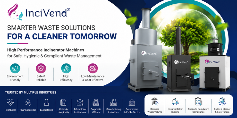 Incivend industrial incinerator machine for efficient waste management.